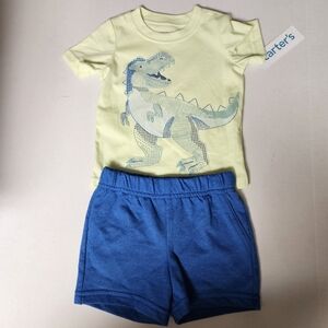 Carter's‎ Dinosaur Tee and Shorts Set - Yellow and Blue 9 Months